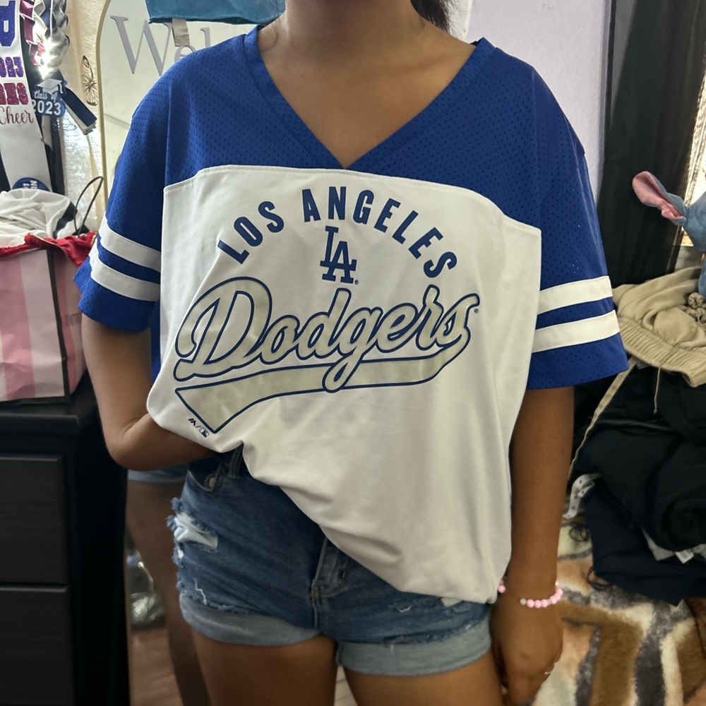 Majestic Blue and White Los Angeles Dodgers Women's Jersey